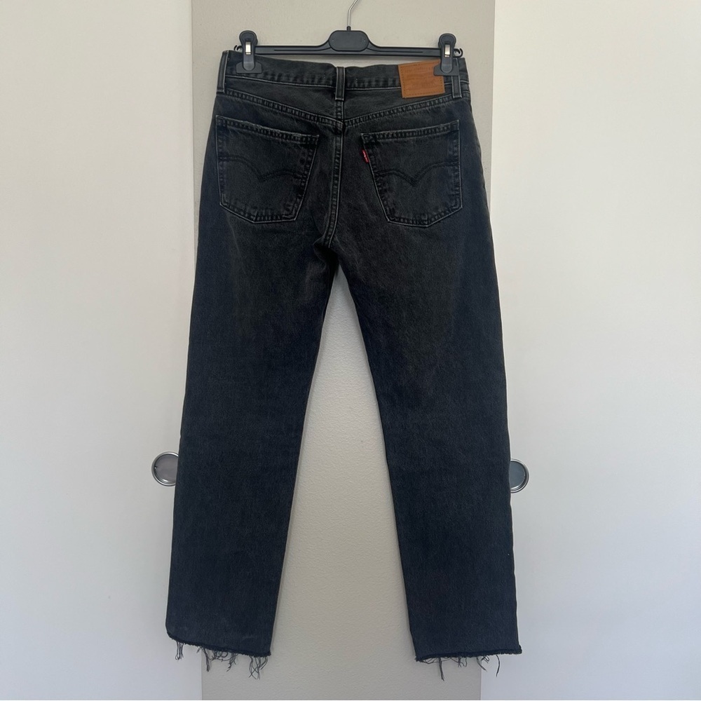 Levi’s Big E Premium Middy Straight Jeans – Mid-Rise – Faded Black – Size 27 - Picture 6 of 14